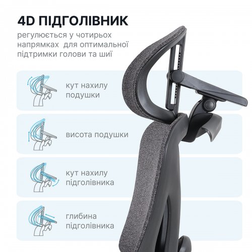 Офисное кресло OfficePro Jade OC970 Fabric Black купить в Украине | Telemart фото
