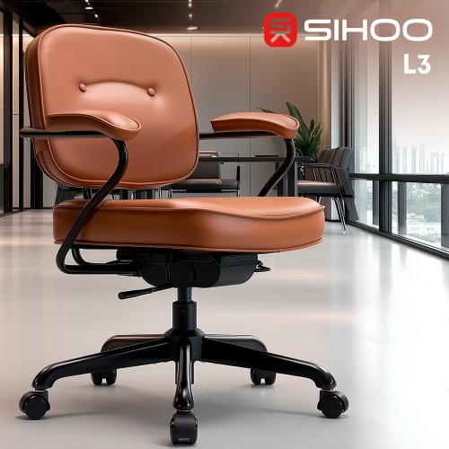 Офисное кресло Sihoo L3C PVC (L3C-N201) Vintage Brown купить в Украине | Telemart фото