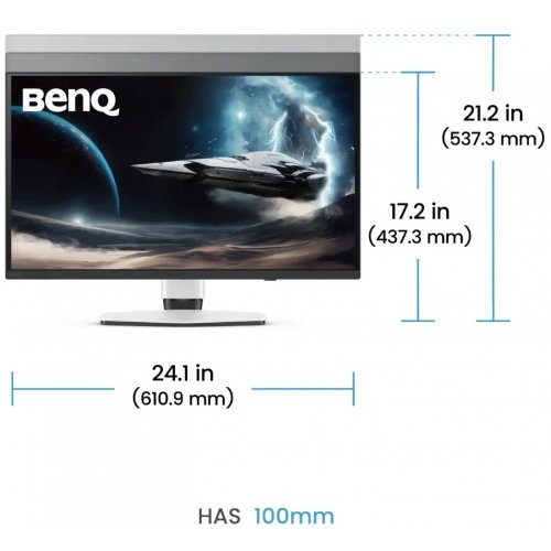 Монитор BenQ 26.5" EX271QZ (9H.LP3LA.TBE) Black/White купить в Украине | Telemart фото