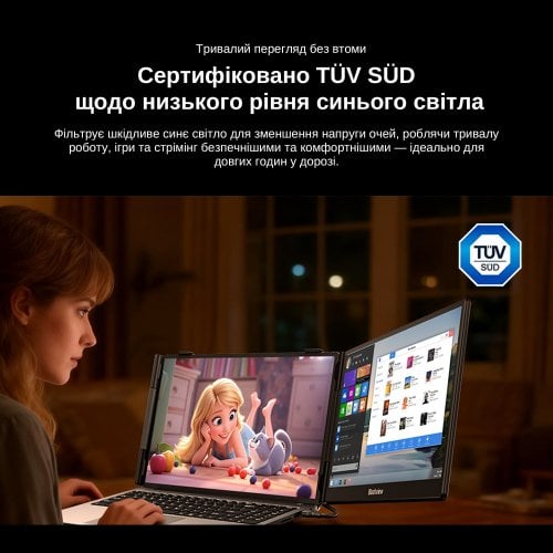 Портативний монітор Blackview 14" SCM5 (BVSCM5) Black купити в Україні | Telemart фото