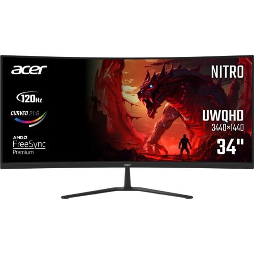 Монитор Acer 34" Nitro ED340CURJ0bmiipx (UM.CE0EE.014) Black купить в Украине | Telemart фото