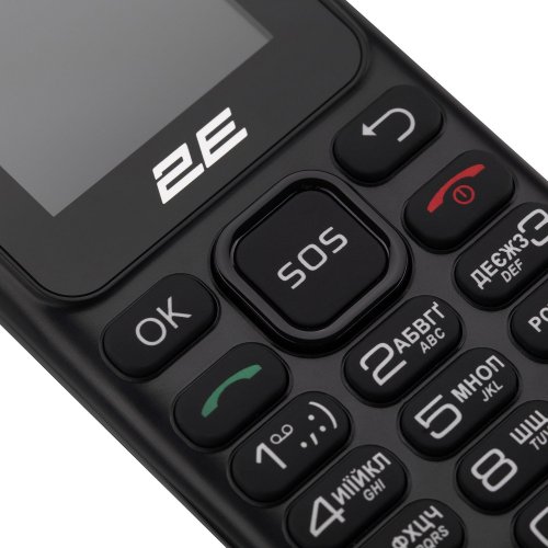 Кнопковий телефон 2E S180 2024 (694743653885) Black купити в Україні | Telemart фото