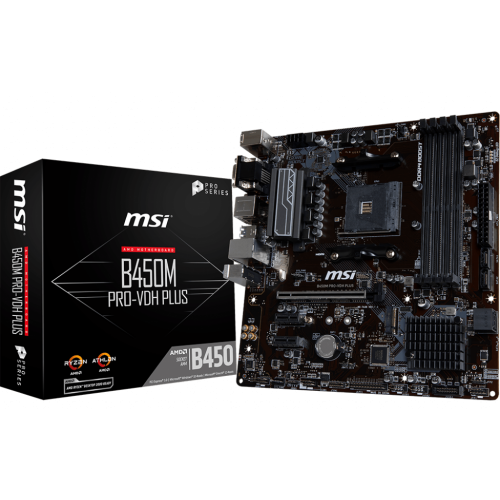 Материнская плата MSI B450M PRO-VDH PLUS (sAM4, AMD B450) (Восстановлено продавцом, 922557) купить в Украине | Telemart фото