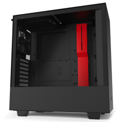Корпус NZXT H510 Tempered Glass (CA-H510B-BR) Matte Black/Red (Восстановлено продавцом, 922606)