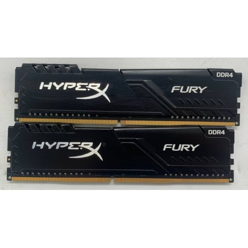 Озп HyperX DDR4 16GB (2x8GB) 2666Mhz Fury Black (HX426C16FB3K2/16) (Відновлено продавцем, 922680) купити в Україні | Telemart фото