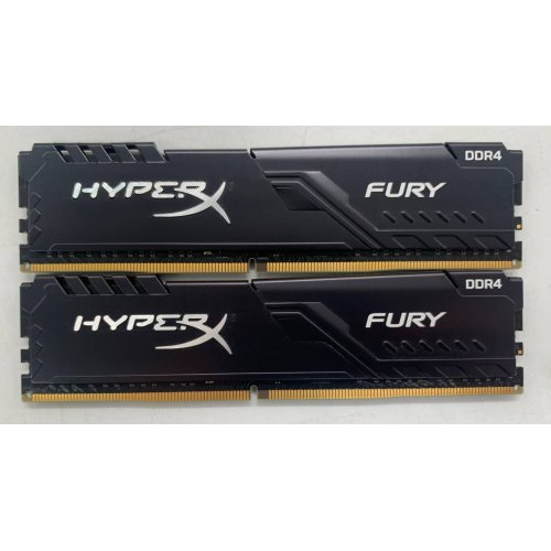 Озп HyperX DDR4 16GB (2x8GB) 3200Mhz Fury Black (HX432C16FB3K2/16) (Відновлено продавцем, 922729) купити в Україні | Telemart фото