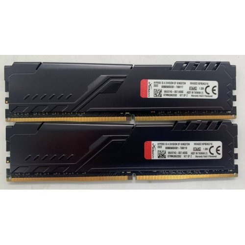 Озп HyperX DDR4 16GB (2x8GB) 3200Mhz Fury Black (HX432C16FB3K2/16) (Відновлено продавцем, 922729) купити в Україні | Telemart фото