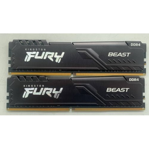 Озп Kingston DDR4 16GB (2x8GB) 3200Mhz FURY Beast Black (KF432C16BBK2/16) (Відновлено продавцем, 922735) купити в Україні | Telemart фото