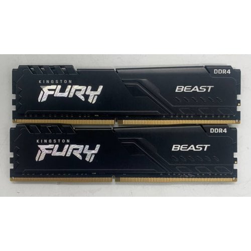 Озп Kingston DDR4 16GB (2x8GB) 3200Mhz FURY Beast Black (KF432C16BBK2/16) (Відновлено продавцем, 922873) купити в Україні | Telemart фото