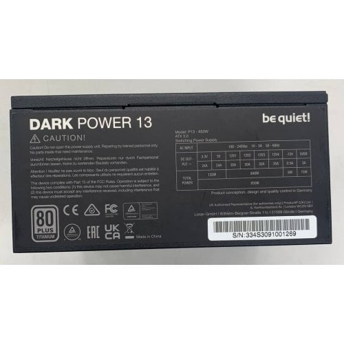Блок питания Be Quiet! Dark Power 13 850W (BN334) (Восстановлено продавцом, 922903) купить в Украине | Telemart фото