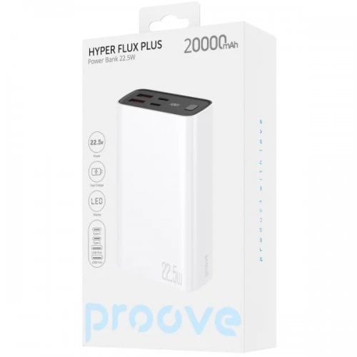 Powerbank Proove Hyper Flux Plus 20000mAh 22.5W (PBF222120002) White купити в Україні | Telemart фото