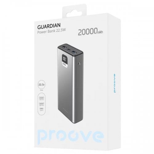 Powerbank Proove Guardian 20000mAh 22.5W (PBG222210004) Grey купити в Україні | Telemart фото