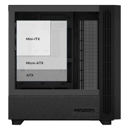 Уценка корпус TRYX Flova F50 Tempered Glass без БП (C-F500F-FM1E-G0K) Black (Вскрытая упаковка, 923013) купить в Украине | Telemart фото
