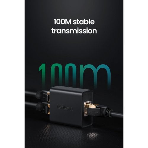 Уценка сплиттер Ugreen CM210 RJ-45 1 To 2 Ethernet Converter 2 pcs (50923) Black (Вскрытая упаковка, 923036) купить в Украине | Telemart фото