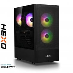 Компьютер HEXO Gaming RTX4060 Pro (HGP-5600N4060-16S1TBK) Black (Восстановлено продавцом, 923042) / AMD Ryzen 5 5600 (3.5-4.4), 6 ядер / NVIDIA GeForce RTX 4060 / 16 ГБ (DDR4) / 1024 ГБ (SSD)