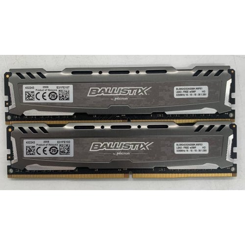 Озп Crucial DDR4 16GB (2x8GB) 3200Mhz Ballistix Black (BL2K8G32C16U4B) (Відновлено продавцем, 923279) купити в Україні | Telemart фото