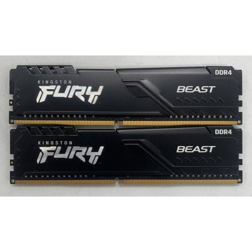 Озу Kingston DDR4 16GB (2x8GB) 2666Mhz FURY Beast Black (KF426C16BBK2/16) (Восстановлено продавцом, 923282) купить в Украине | Telemart фото