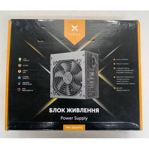 Блок питания Vinga 500W (VPS-500APFC) (Восстановлено продавцом, 923422) купить в Украине | Telemart фото