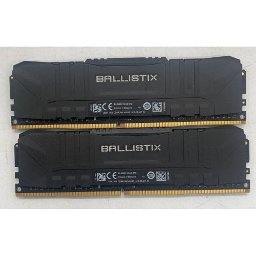 Озп Crucial DDR4 16GB (2x8GB) 2666Mhz Ballistix Black (BL2K8G26C16U4B) (Відновлено продавцем, 923450) купити в Україні | Telemart фото