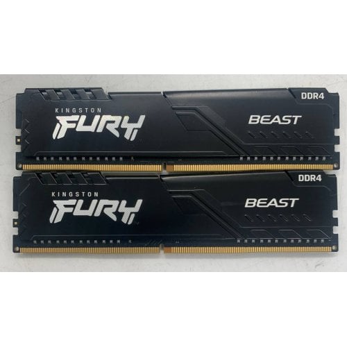 Озп Kingston DDR4 16GB (2x8GB) 3200Mhz FURY Beast Black (KF432C16BBK2/16) (Відновлено продавцем, 923453) купити в Україні | Telemart фото