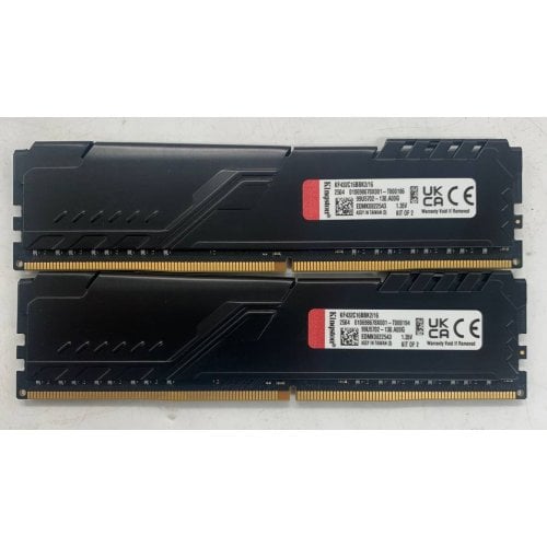Озп Kingston DDR4 16GB (2x8GB) 3200Mhz FURY Beast Black (KF432C16BBK2/16) (Відновлено продавцем, 923453) купити в Україні | Telemart фото