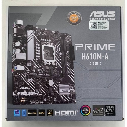 Материнська плата Asus PRIME H610M-A-CSM (s1700, Intel H610) (Відновлено продавцем, 923475) купити в Україні | Telemart фото
