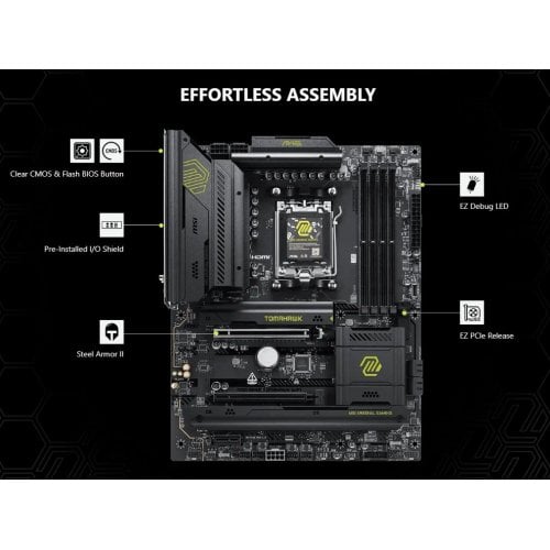 Уценка материнская плата MSI MAG B850 TOMAHAWK WIFI (sAM5, AMD B850) (Повреждена упаковка, 923606) купить в Украине | Telemart фото
