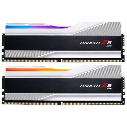 Уцінка озп G.Skill DDR5 64GB (2x32GB) 6400Mhz Trident Z5 RGB Silver (F5-6400J3239G32GX2-TZ5RS) (Розкрита упаковка, 923785) купити в Україні | Telemart фото