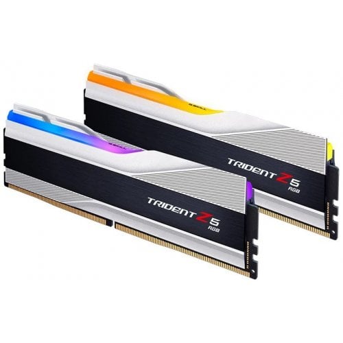 Уцінка озп G.Skill DDR5 64GB (2x32GB) 6400Mhz Trident Z5 RGB Silver (F5-6400J3239G32GX2-TZ5RS) (Розкрита упаковка, 923785) купити в Україні | Telemart фото