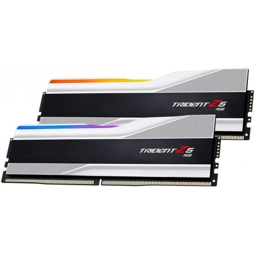 Уцінка озп G.Skill DDR5 64GB (2x32GB) 6400Mhz Trident Z5 RGB Silver (F5-6400J3239G32GX2-TZ5RS) (Розкрита упаковка, 923785) купити в Україні | Telemart фото