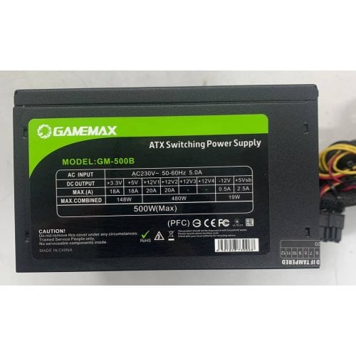 Блок питания GAMEMAX 500W (GM-500B) (Восстановлено продавцом, 923787) купить в Украине | Telemart фото