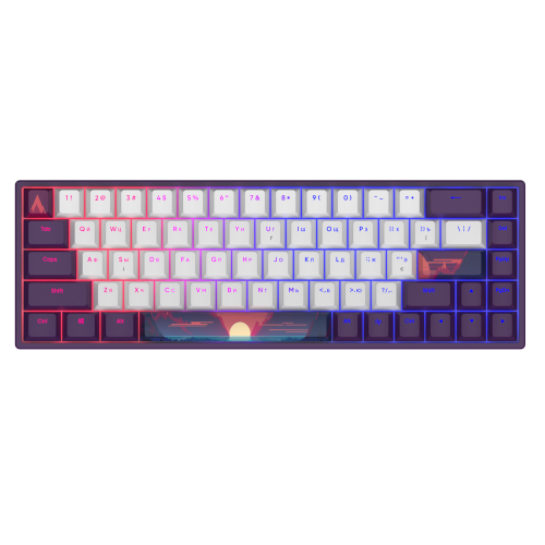 Уцінка клавіатура Dark Project 68 Sunrise PBT RGB Mech G3MS Sapphire (DPP68_GSH_SUNR_ANSI_UA) Violet/White (Розкрита упаковка, 923815) купити в Україні | Telemart фото