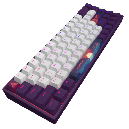 Уцінка клавіатура Dark Project 68 Sunrise PBT RGB Mech G3MS Sapphire (DPP68_GSH_SUNR_ANSI_UA) Violet/White (Розкрита упаковка, 923815) купити в Україні | Telemart фото