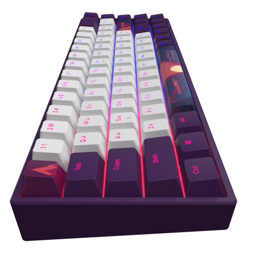 Уцінка клавіатура Dark Project 68 Sunrise PBT RGB Mech G3MS Sapphire (DPP68_GSH_SUNR_ANSI_UA) Violet/White (Розкрита упаковка, 923815) купити в Україні | Telemart фото