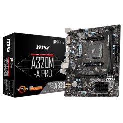 Материнская плата MSI A320M-A PRO (sAM4, AMD A320) (Восстановлено продавцом, 923846)