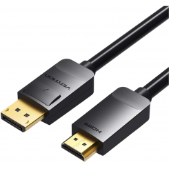 Уценка кабель Vention DisplayPort to HDMI 2m (HADBH) Black (Вскрытая упаковка, 923881)