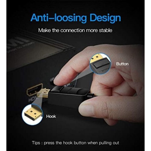 Уценка кабель Vention DisplayPort to HDMI 2m (HADBH) Black (Вскрытая упаковка, 923881) купить в Украине | Telemart фото