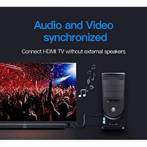 Уценка кабель Vention DisplayPort to HDMI 2m (HADBH) Black (Вскрытая упаковка, 923881) купить в Украине | Telemart фото