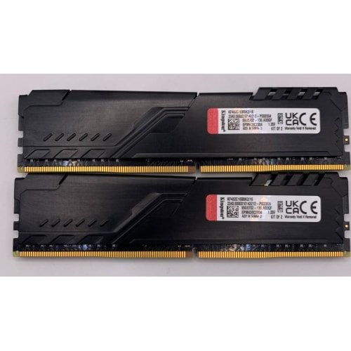 Озп Kingston DDR4 16GB (2x8GB) 3200Mhz FURY Beast Black (KF432C16BBK2/16) (Відновлено продавцем, 923889) купити в Україні | Telemart фото