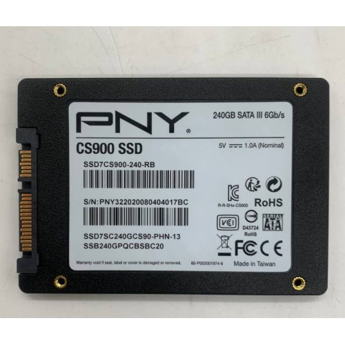 Ssd-диск PNY CS900 240GB 2.5" (SSD7CS900-240-RB) (Восстановлено продавцом, 923955) купить в Украине | Telemart фото