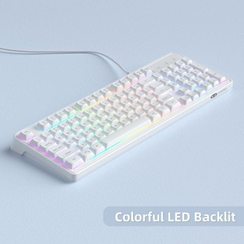 Уцінка клавіатура MageGee GK980 (6971969727090-UA) White (Розкрита упаковка, 923958) купити в Україні | Telemart фото