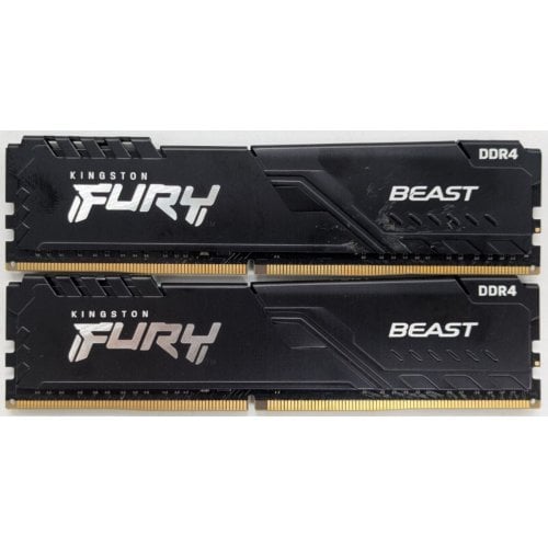 Озу Kingston DDR4 32GB (2x16GB) 3200Mhz FURY Beast Black (KF432C16BBK2/32) (Восстановлено продавцом, 924101) купить в Украине | Telemart фото
