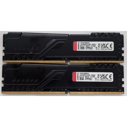 Озу Kingston DDR4 32GB (2x16GB) 3200Mhz FURY Beast Black (KF432C16BBK2/32) (Восстановлено продавцом, 924101) купить в Украине | Telemart фото