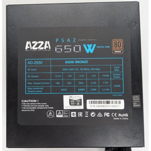 Блок питания Azza 650W (PSAZ-650W) (Восстановлено продавцом, 924111) купить в Украине | Telemart фото
