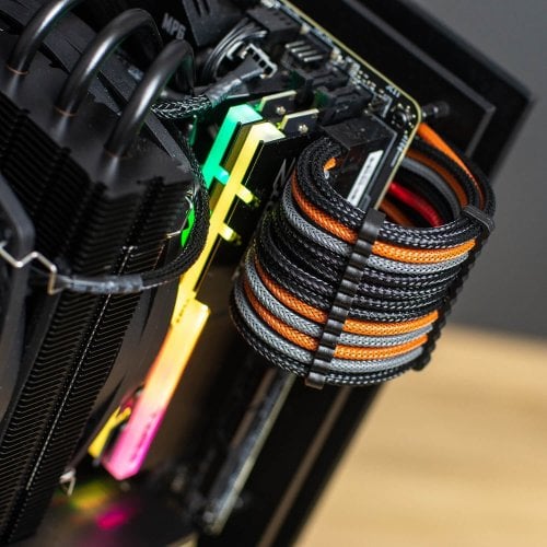 Уценка набор кастомных кабелей питания EVOLVE Custom PSU Cable Kit 0.3m (EV-PSUMF-03BW) Blue/White (Вскрытая упаковка, 924253) купить в Украине | Telemart фото