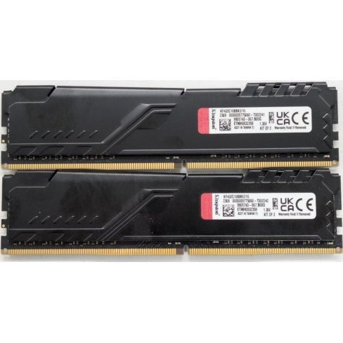 Озп Kingston DDR4 16GB (2x8GB) 3200Mhz FURY Beast Black (KF432C16BBK2/16) (Відновлено продавцем, 924269) купити в Україні | Telemart фото