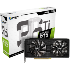 Видеокарта Palit GeForce RTX 3060 Ti Dual V1 8192MB (NE6306T019P2-190AD) LHR (Восстановлено продавцом, 924303)