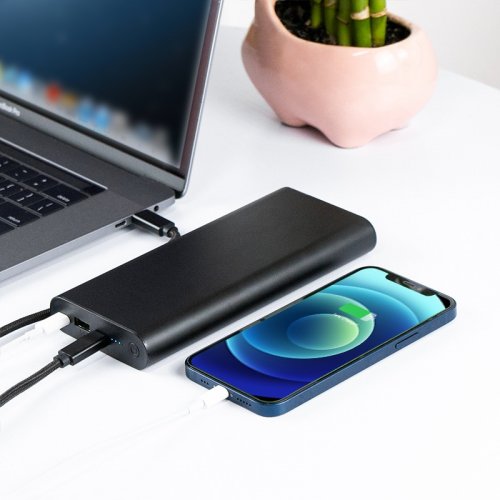 Powerbank PowerPlant 26800mAh 100W (PB930470) Black купити в Україні | Telemart фото