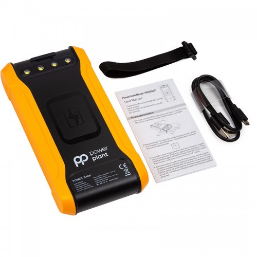 Powerbank PowerPlant 20000mAh 18W (PB930487) Black/Orange купити в Україні | Telemart фото