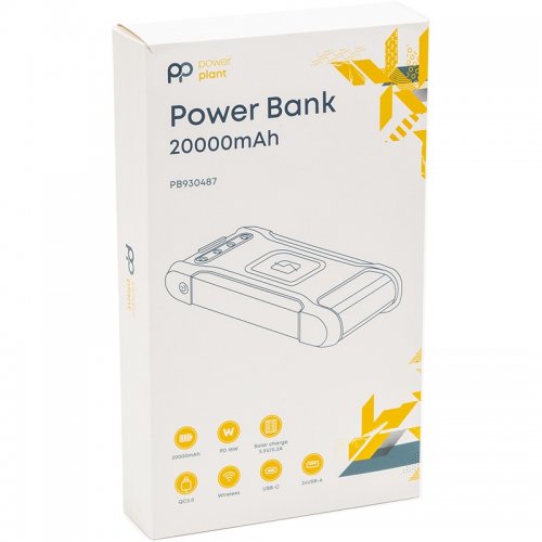 Powerbank PowerPlant 20000mAh 18W (PB930487) Black/Orange купити в Україні | Telemart фото